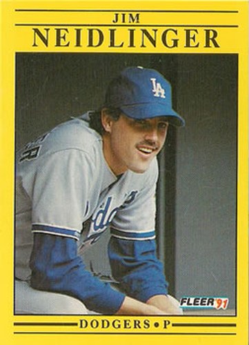 #215 Jim Neidlinger - Los Angeles Dodgers - 1991 Fleer Baseball