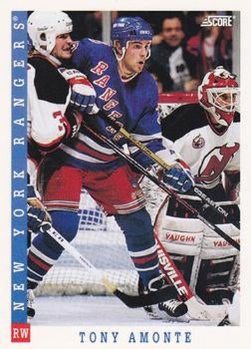 #215 Tony Amonte - New York Rangers - 1993-94 Score Canadian Hockey