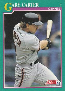 #215 Gary Carter - San Francisco Giants - 1991 Score Baseball