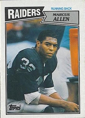 #215 Marcus Allen - Los Angeles Raiders - 1987 Topps Football
