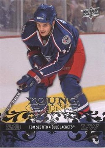#215 Tom Sestito - Columbus Blue Jackets - 2008-09 Upper Deck Hockey