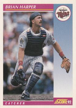 #215 Brian Harper - Minnesota Twins - 1992 Score Baseball