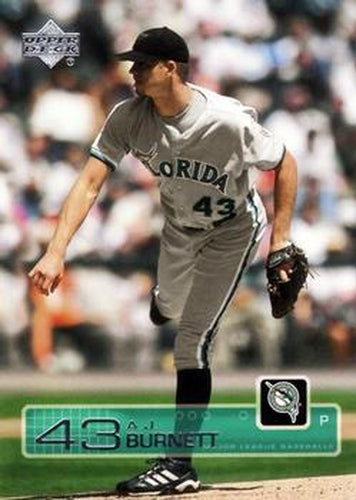 #215 A.J. Burnett - Florida Marlins - 2003 Upper Deck Baseball