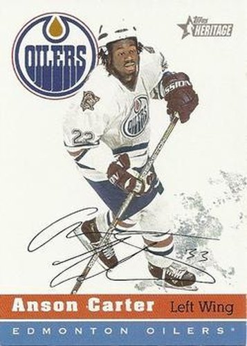 #215 Anson Carter - Edmonton Oilers - 2000-01 Topps Heritage Hockey