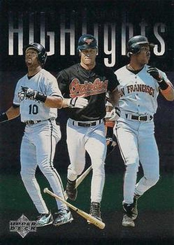 #215 Barry Bonds / Gary Sheffield / Brady Anderson - San Francisco Giants / Florida Marlins / Baltimore Orioles - 1997 Upper Deck Baseball