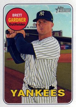 #215 Brett Gardner - New York Yankees - 2018 Topps Heritage Baseball