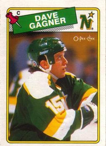 #215 Dave Gagner - Minnesota North Stars - 1988-89 O-Pee-Chee Hockey