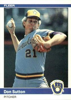 #215 Don Sutton - Milwaukee Brewers - 1984 Fleer Baseball