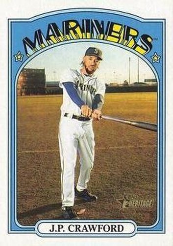 #215 J.P. Crawford - Seattle Mariners - 2021 Topps Heritage Baseball