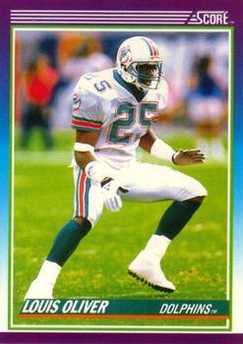 #215 Louis Oliver - Miami Dolphins - 1990 Score Football