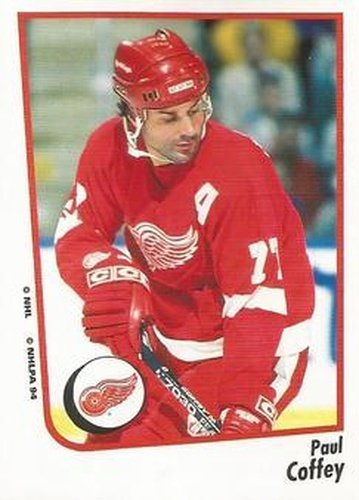 #215 Paul Coffey - Detroit Red Wings - 1994-95 Panini Hockey Stickers