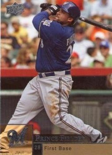 #215 Prince Fielder - Milwaukee Brewers - 2009 Upper Deck Baseball