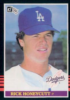 #215 Rick Honeycutt - Los Angeles Dodgers - 1985 Donruss Baseball