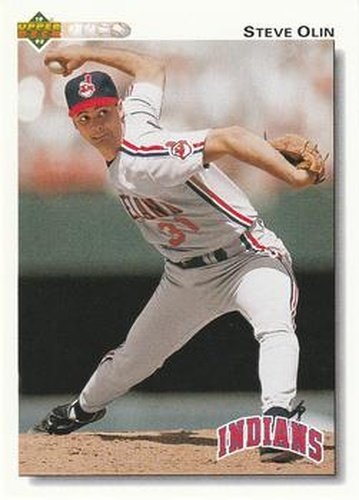 #215 Steve Olin - Cleveland Indians - 1992 Upper Deck Baseball