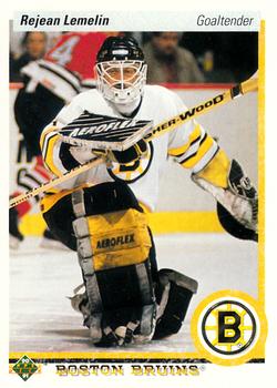 #215 Rejean Lemelin - Boston Bruins - 1990-91 Upper Deck Hockey