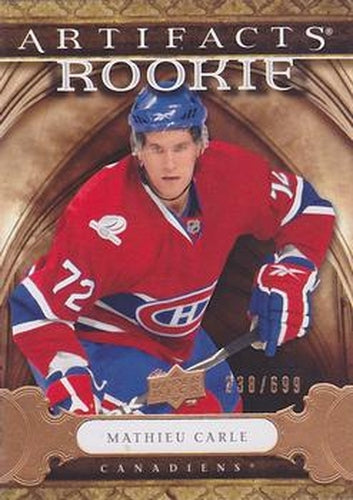 #215 Mathieu Carle - Montreal Canadiens - 2009-10 Upper Deck Artifacts Hockey