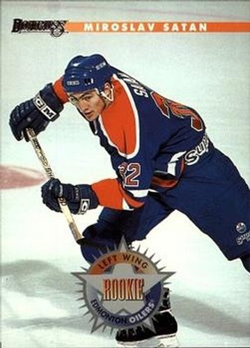 #215 Miroslav Satan - Edmonton Oilers - 1996-97 Donruss Hockey