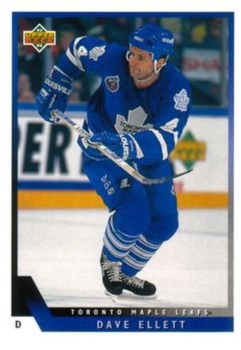 #215 Dave Ellett - Toronto Maple Leafs - 1993-94 Upper Deck Hockey