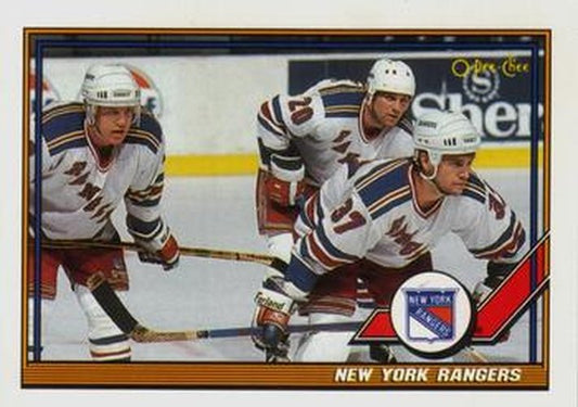 #215 New York Rangers - New York Rangers - 1991-92 O-Pee-Chee Hockey