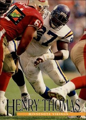 #215 Henry Thomas - Minnesota Vikings - 1994 Pro Line Live Football