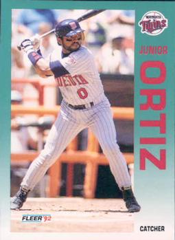 #215 Junior Ortiz - Minnesota Twins - 1992 Fleer Baseball