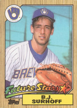 #216 B.J. Surhoff - Milwaukee Brewers - 1987 Topps Baseball