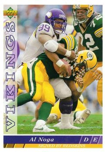 #216 Al Noga - Washington Redskins - 1993 Upper Deck Football