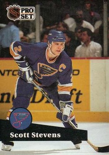 #216 Scott Stevens - 1991-92 Pro Set Hockey