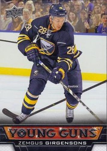 #216 Zemgus Girgensons - Buffalo Sabres - 2013-14 Upper Deck Hockey