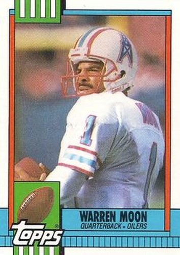 #216 Warren Moon - Houston Oilers - 1990 Topps Football