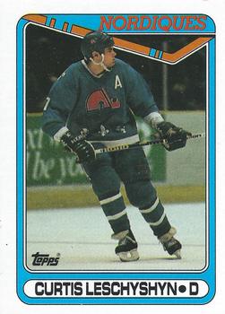 #216 Curtis Leschyshyn - Quebec Nordiques - 1990-91 Topps Hockey