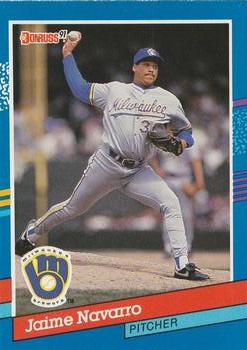 #216 Jaime Navarro - Milwaukee Brewers - 1991 Donruss Baseball