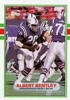 #216 Albert Bentley - Indianapolis Colts - 1989 Topps Football