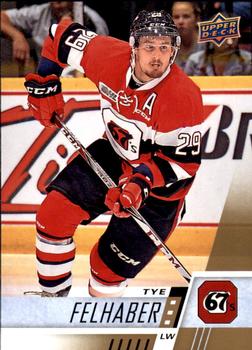 #216 Tye Felhaber - Ottawa 67's - 2017-18 Upper Deck CHL Hockey