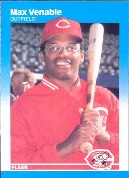 #216 Max Venable - Cincinnati Reds - 1987 Fleer Baseball