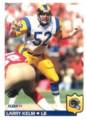 #216 Larry Kelm - Los Angeles Rams - 1992 Fleer Football