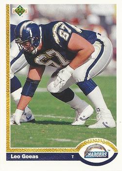 #216 Leo Goeas - San Diego Chargers - 1991 Upper Deck Football