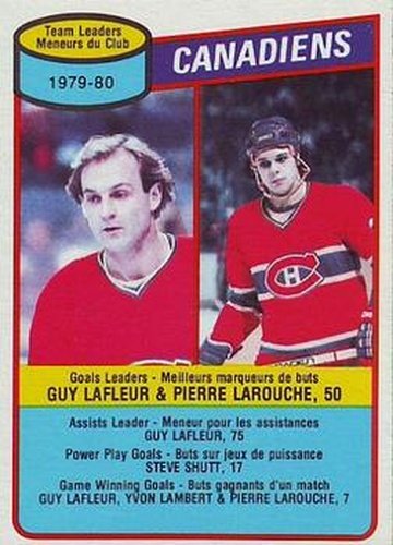 #216 Guy Lafleur / Pierre Larouche - Montreal Canadiens - 1980-81 O-Pee-Chee Hockey