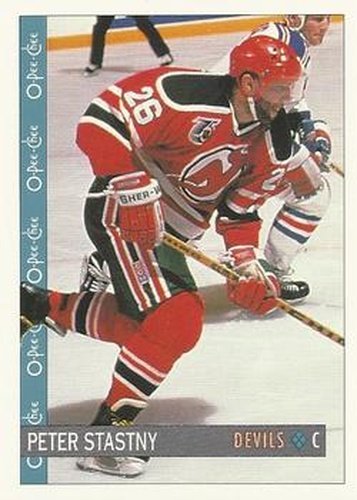 #216 Peter Stastny - New Jersey Devils - 1992-93 O-Pee-Chee Hockey