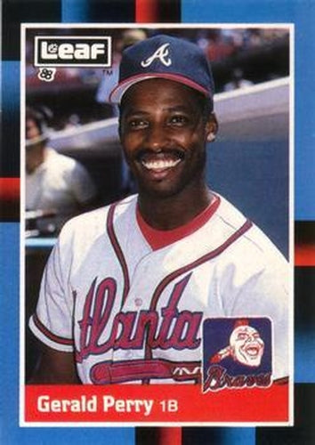 #216 Gerald Perry - Atlanta Braves - 1988 Leaf Baseball