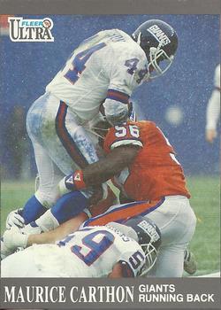#216 Maurice Carthon - New York Giants - 1991 Ultra Football