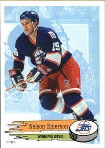 #216 Nelson Emerson - Winnipeg Jets - 1995-96 Panini Hockey Stickers