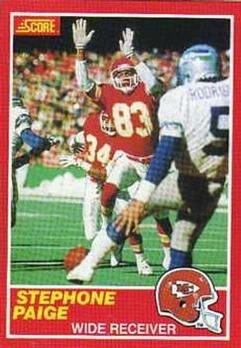 #216 Stephone Paige - Kansas City Chiefs - 1989 Score Football