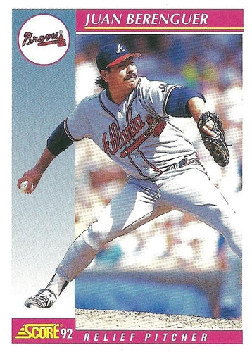 #216 Juan Berenguer - Atlanta Braves - 1992 Score Baseball