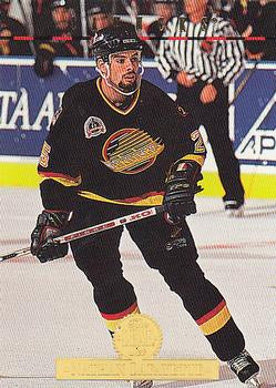 #216 Nathan Lafayette - Vancouver Canucks - 1994-95 Leaf Hockey