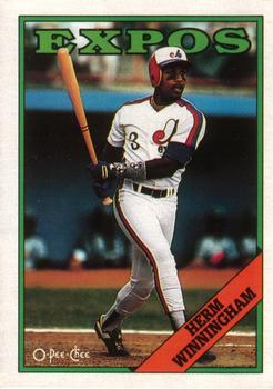 #216 Herm Winningham - Montreal Expos - 1988 O-Pee-Chee Baseball