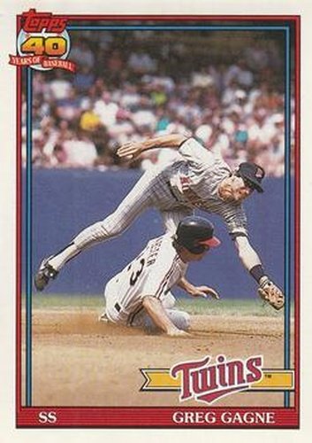 #216 Greg Gagne - Minnesota Twins - 1991 O-Pee-Chee Baseball