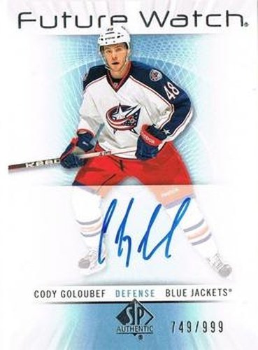 #216 Cody Goloubef - Columbus Blue Jackets - 2012-13 SP Authentic Hockey