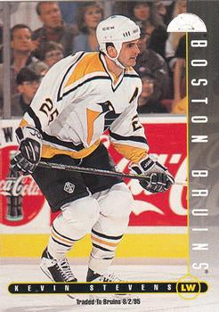 #216 Kevin Stevens - Boston Bruins - 1995-96 Leaf Hockey