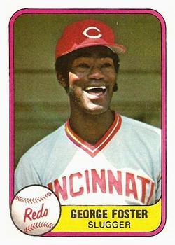 #216a George Foster - Cincinnati Reds - 1981 Fleer Baseball